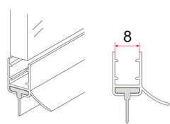 Wiesbaden rubberen waterkering 200 x 0,8 cm zwart