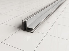Slim corner profile 2000 x 10 mm brushed steel