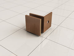 Glass coupling set for frameless walk-in shower 2 pieces brushed bronze copper