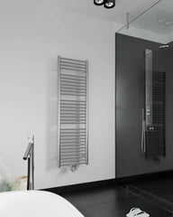 Instamat Inox Gebogen Elektrische radiator - 250W - 73x50,5cm - RVS Geborsteld - IB70.50ES02