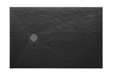 Stonea douchebak antislip composiet 900x1200x30 mm inkortbaar mat zwart