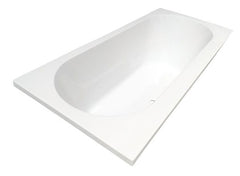 Portus RD inbouw duo ligbad 180x80x49 cm acryl glans wit