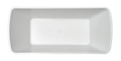 Larx freestanding bathtub 170 x 78 cm acrylic gloss white with waste gloss white