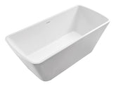 Larx freestanding bathtub 170 x 78 cm acrylic gloss white with waste gloss white