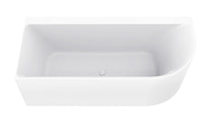 Zenn hoekbad links 170 x 75 cm acryl glans wit met waste glans wit