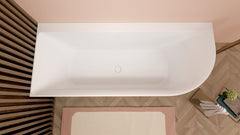 Zenn hoekbad links 170 x 75 cm acryl glans wit met waste glans wit