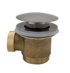 Caral clickwaste afvoerplug vrijstaand bad 1 1/2" geborsteld staal