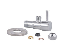 Minimal angle stop valve 1/2" x 3/8" or compression 10 mm chrome