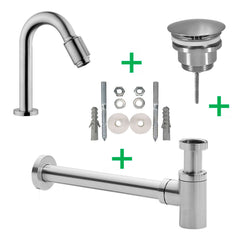 Caral Victoria fountain tap set brushed steel