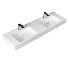 StoneArt Wastafel LP4514 - wit glanzend - 140x48