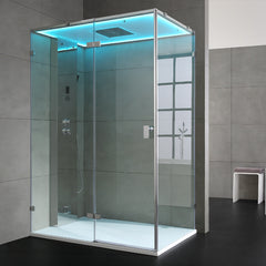 AWT Dampfdusche LD111F15 silber 150x90 links