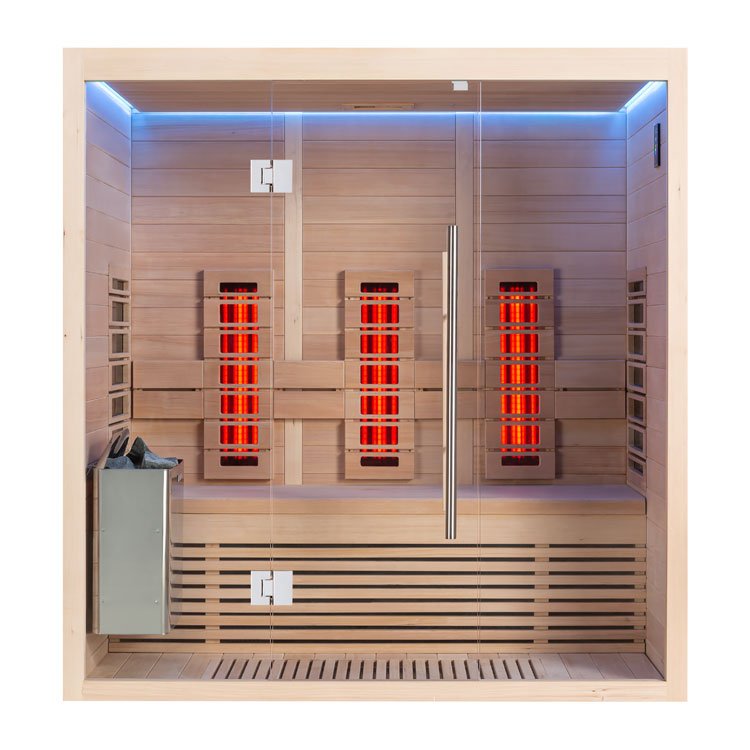 AWT Infrarotkabine E1250B-IR Hemlock 180x110 6kW TheWall