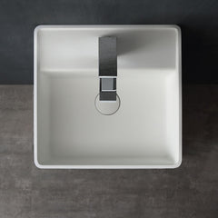 StoneArt Vrijstaand Wastafel LZ512 zwart-wit 40x40c mat