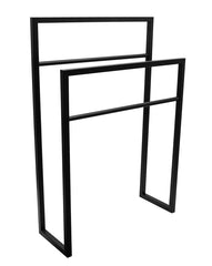 Freestanding towel rack matte black