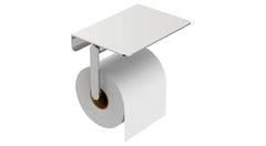 Alonzo Toilet Paper Holder with Shelf, Chrome