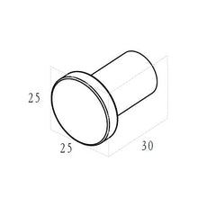 Alonzo handdoekhaak klein RVS geborsteld