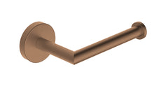 Alonzo toilet roll holder with fixed arm brushed bronze copper