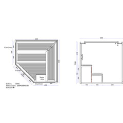 AWT Sauna E1242A red cedar 220x220 9kW EOS Cubo