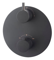 Caral trim kit round built-in thermostatic mixer 2-way matt black