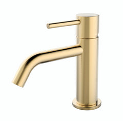 Style basin mixer brushed brass