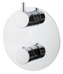 Caral trim kit round built-in thermostat 2-way chrome