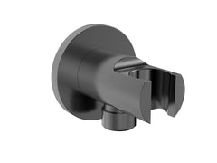 UniMatch wall outlet elbow with hand shower holder round 1/2" gunmetal PVD