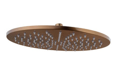 Caral hoofddouche rond 25 x 0,8 cm geborsteld brons koper