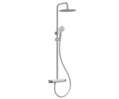 Tondell thermostatische regendoucheset opbouw met planchet chroom
