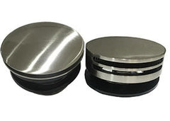 Caral trim kit round bath drain with overflow and fill function brushed steel