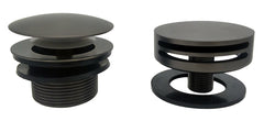 Caral trim kit round for bath drain with overflow and filling function gunmetal