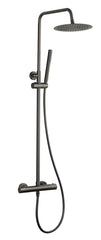 Sen eco thermostatische regendoucheset opbouw gunmetal