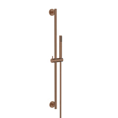 UniMatch slide rail set complete with 1-function stick hand shower brushed bronze copper