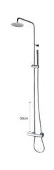 Caralda Eco thermostatische regendoucheset opbouw chroom