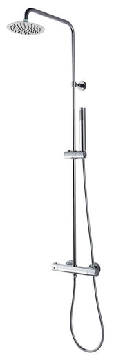 Caralda Eco Thermostatic Exposed Rain Shower Set Chrome