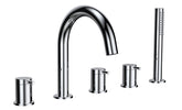 Caral bath rim combination 5-hole chrome
