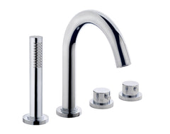 Caral trim set bath rim thermostat 4-hole chrome
