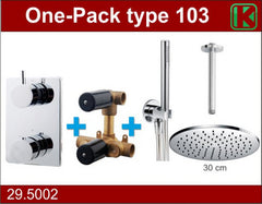 one-pack built-in thermostatic mixer set type 103 CHR (30cm)