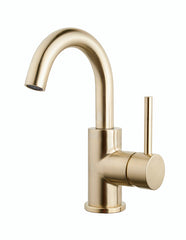 Caral Basin mixer with swivel spout brushed brass