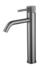 Ribbd XL basin mixer tall with cold start gunmetal PVD