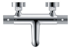 Ribbd thermostatische badmengkraan hartafstand 15 cm chroom