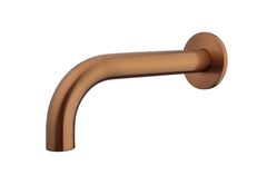 Bath spout round 20 cm 1/2'' brushed bronze copper