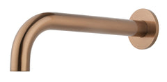 Caral bath spout round 25 cm 1/2'' brushed bronze copper PVD