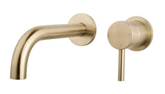Caral built-in single-lever basin mixer with cold start brushed brass PVD