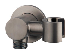 UniMatch wall outlet elbow with swivel hand shower holder round 1/2" gunmetal PVD