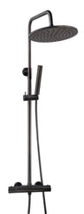 Caral thermostatische regendoucheset opbouw gunmetal