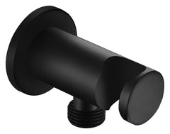 Nala wall outlet elbow with hand shower holder 1/2" matte black