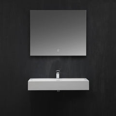 StoneArt Wastafel LP4508 - wit glanzend - 80x48