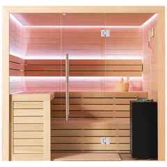 AWT Sauna E1612A Hemlock 220x200 9kW EOS Bi-O Cubo