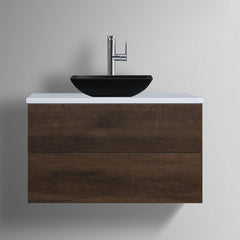 StoneArt Wastafel LC115 - zwart mat - 38x38cm