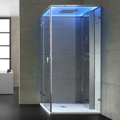 AWT Dampfdusche LD106F15 silber 100x100 links